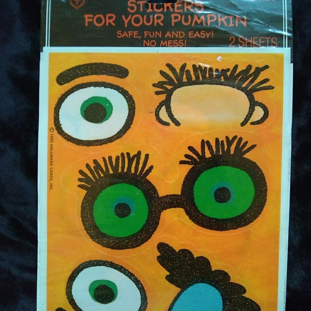 Vtg Jack O Lantern Stickers for Pumpkin Halloween - Picture 3 of 7